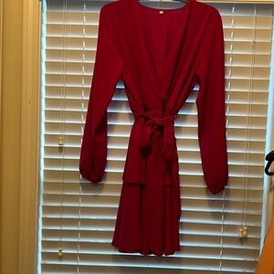 Pink Slater dress with layers